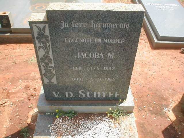 SCHYFF Jacoba M, v.d. 1892-1968