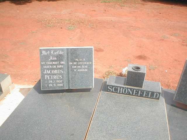 SCHONEFELD Jacobus Petrus 1932 - 1996
