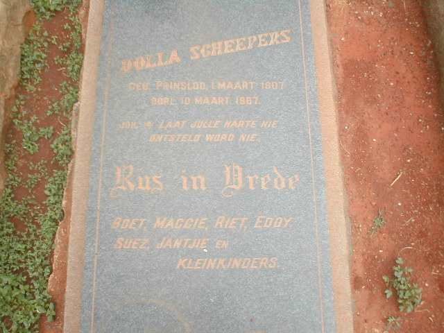 SCHEEPERS Dolla geb. PRINSLOO 1907-1967