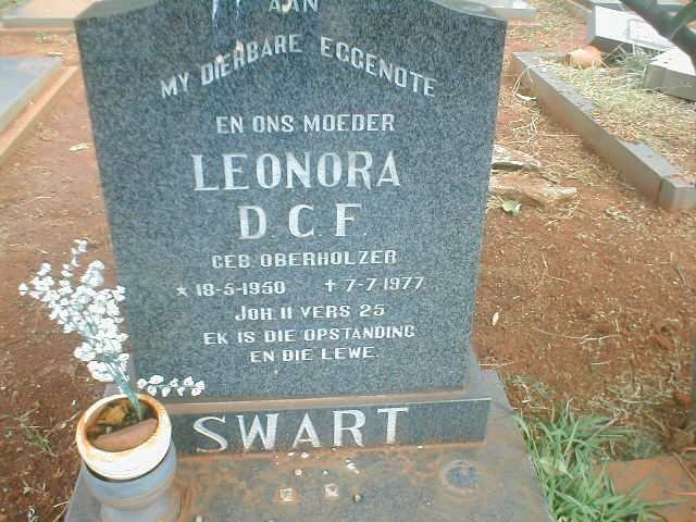SWART Lenora D.C.F. geb. OBERHOLZER 1950-1977
