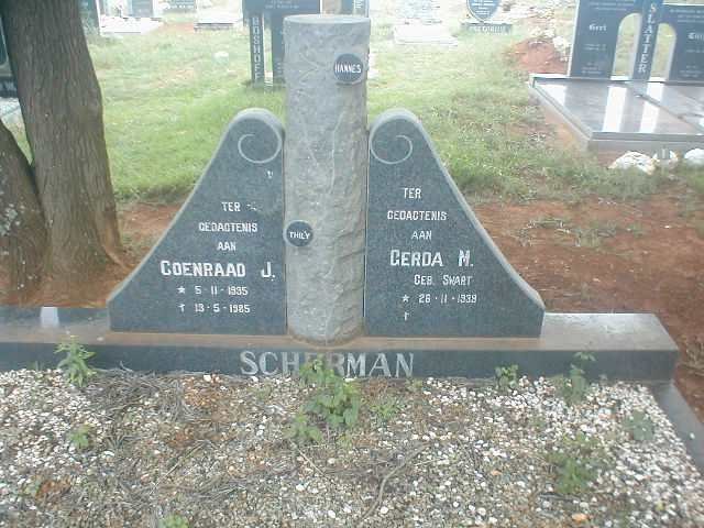 SCHERMAN Coenraad Johannes 1935-1985 &amp; Gertruida Magdalena SWART 1939-2014