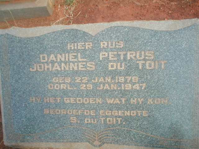 TOIT Daniel Petrus Johannes, du 1879–1947