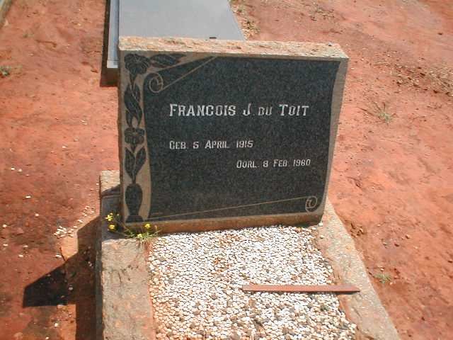TOIT Francois J., du 1915-1960