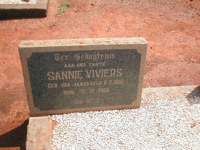 VIVIERS Sannie nee VAN JAARSVELD 1885-1966