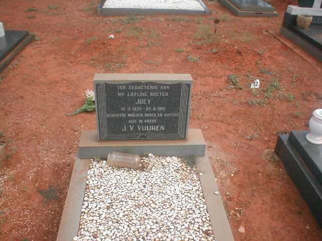VUUREN Joey, J.v. 1939-1981