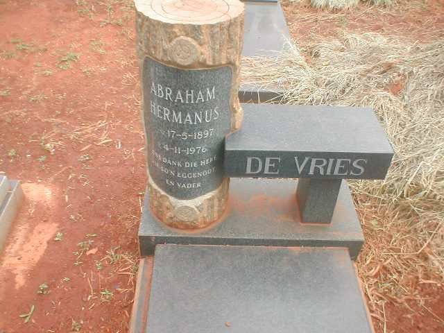 VRIES Abraham Hermanus, de 1897-1976