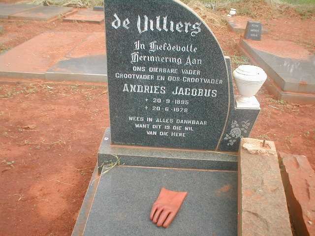 VILLIERS Andries Jacobus, de 1895-1978