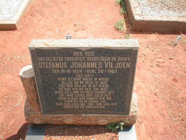 VILJOEN Stefanus Johannes 1924-1960