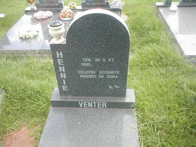 VENTER Hennie 1947-