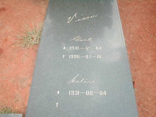 VISSER Gert 1931-1996 &amp; Helene 1931-