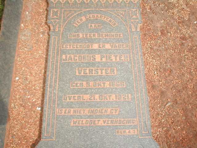 VERSTER Jacobus Pieter 1866-1921