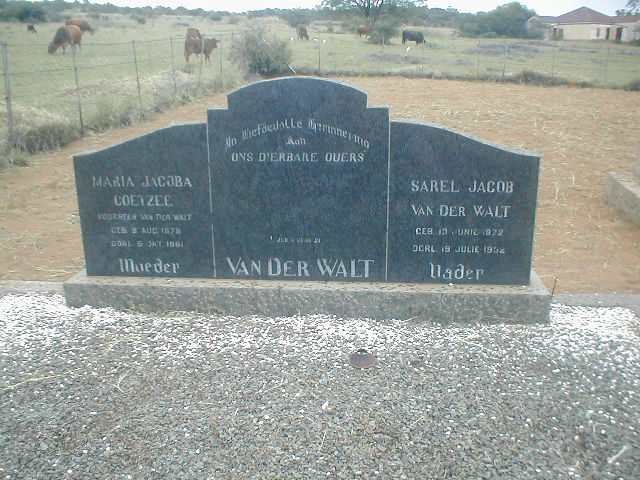 WALT Sarel Jacob, van der 1872 - 1952 &amp; Maria Jacoba COETZEE 1878 - 1961