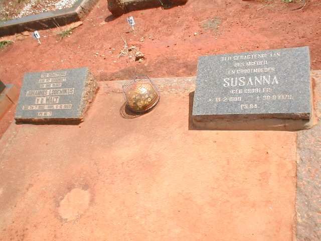 WALT Johannes Lodewikus, v.d. -1959 &amp; Susanna GROBLER 1900-1976