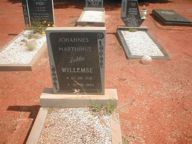 WILLEMSE Johannes Marthinus 1918 - 1994