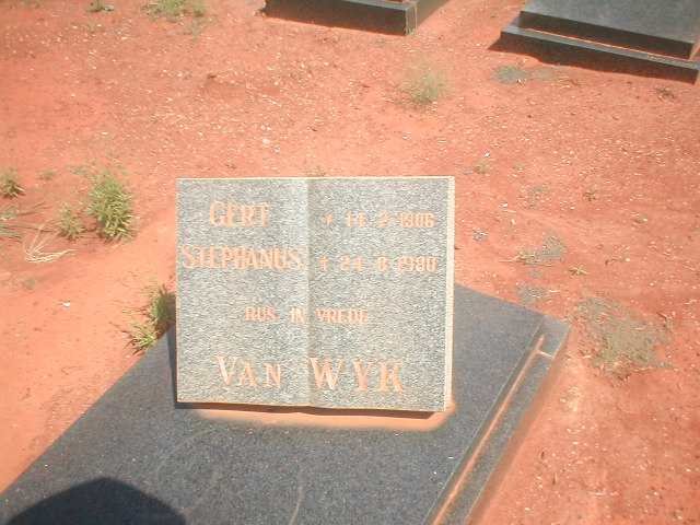 WYK Gert Stephanus, van 1906-1980