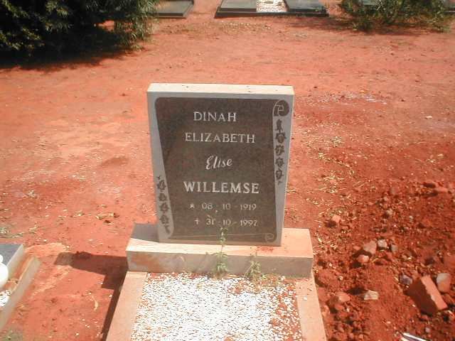 WILLEMSE Dinah Elizabeth 1919-1997