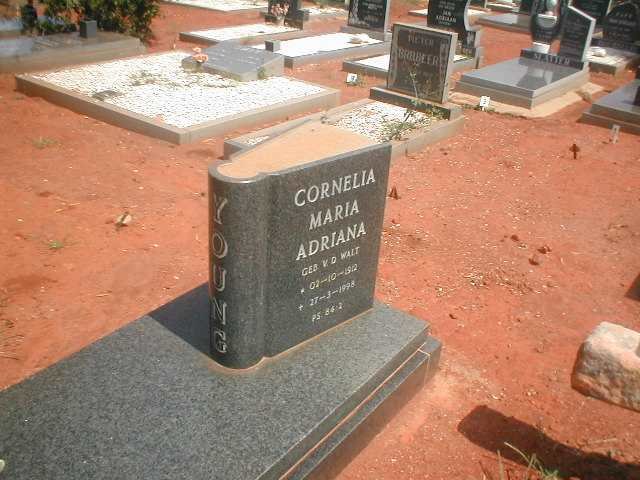 YOUNG Cornelia Maria Adriana nee V.D. WALT 1912-1998