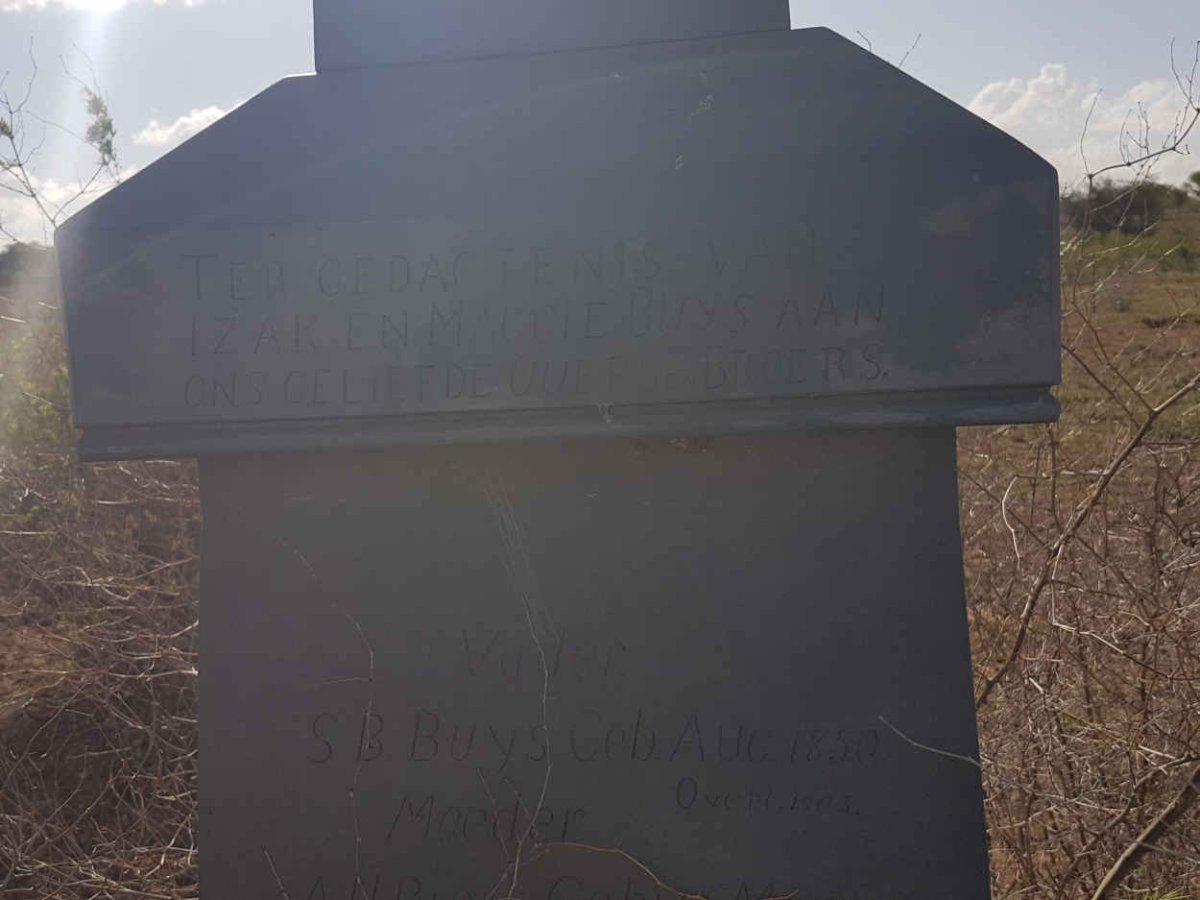 BUYS S.B. 1850-1903 &amp; A.H. V.D. MERWE 1855-18?? :: BUYS ?.D. 1875-1902 :: BUYS S.B. 1877-