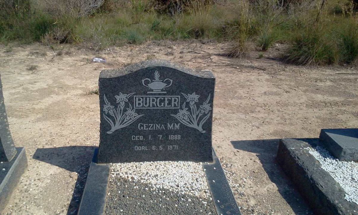 BURGER Gezina M.M. 1888-1971