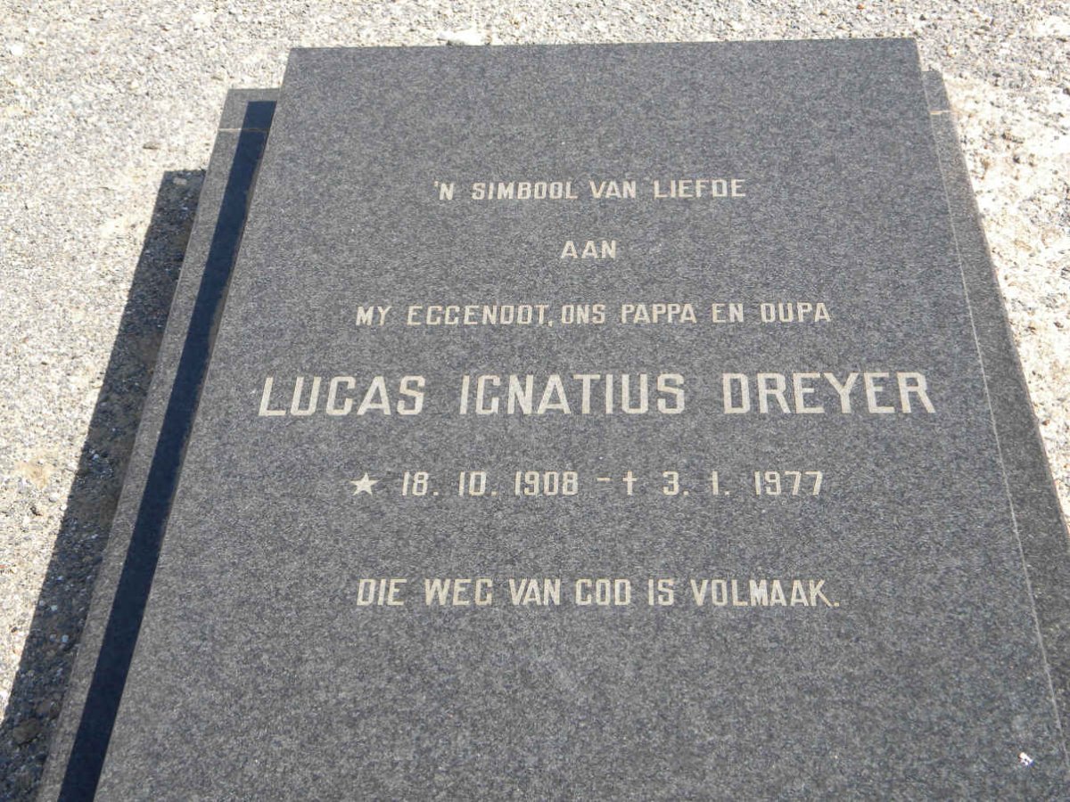 DREYER Lucas Ignatius 1908-1977