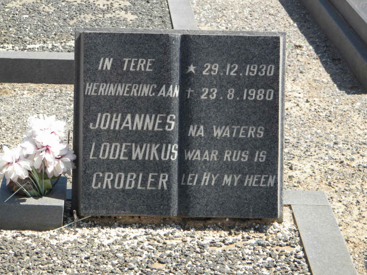 GROBLER Johannes Lodewikus 1930-1980