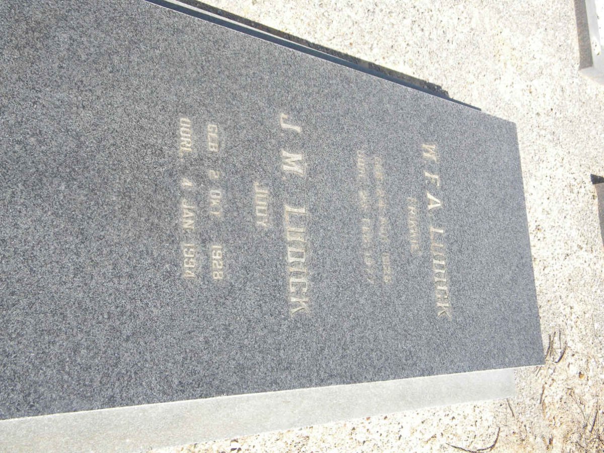 LUDICK W.F.A. 1926-1977 &amp; J.M. 1928-1994