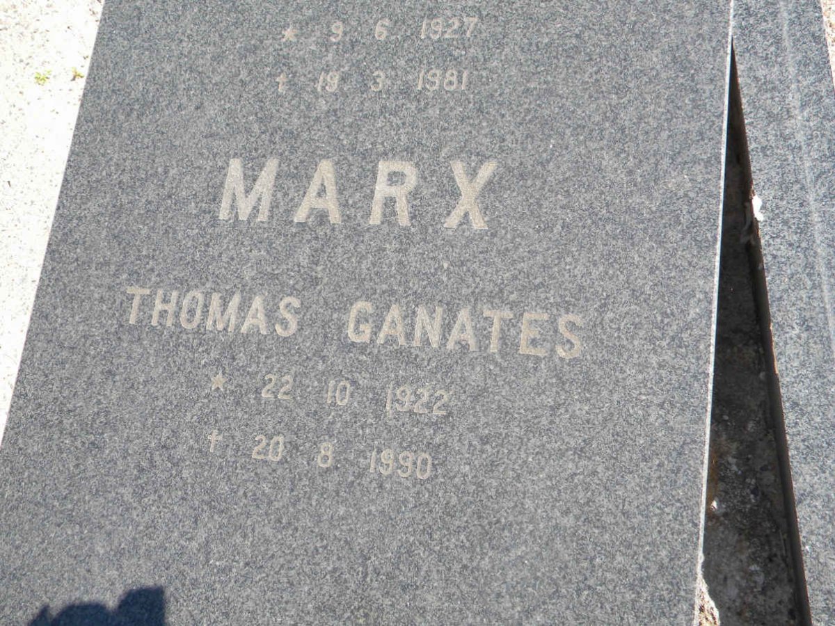 MARX Thomas Ganates 1922-1990