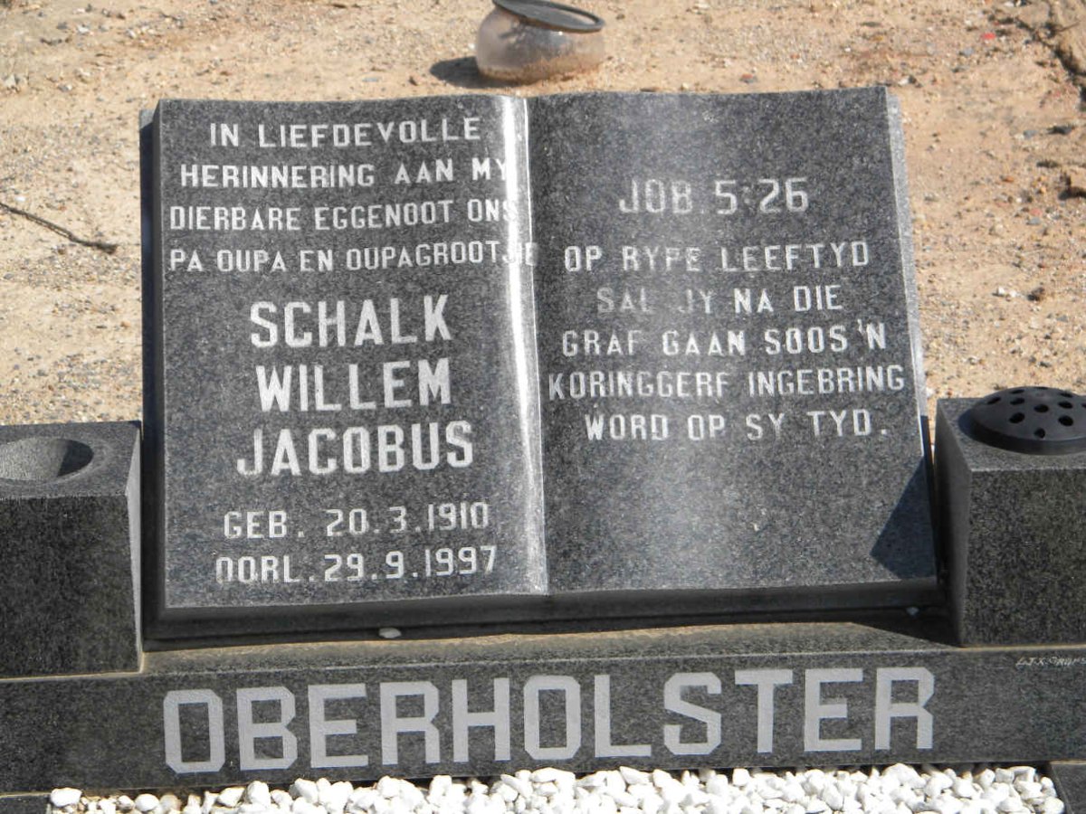 OBERHOLSTER Schalk Willem Jacobus 1910-1997