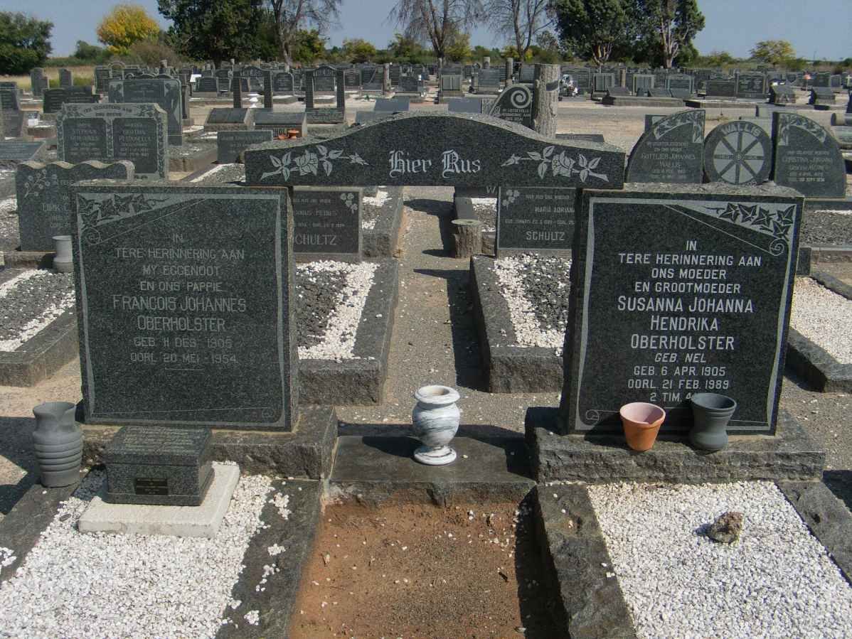 OBERHOLSTER Francois Johannes 1905-1954 &amp; Susanna Johanna Hendrika NEL 1905-1989