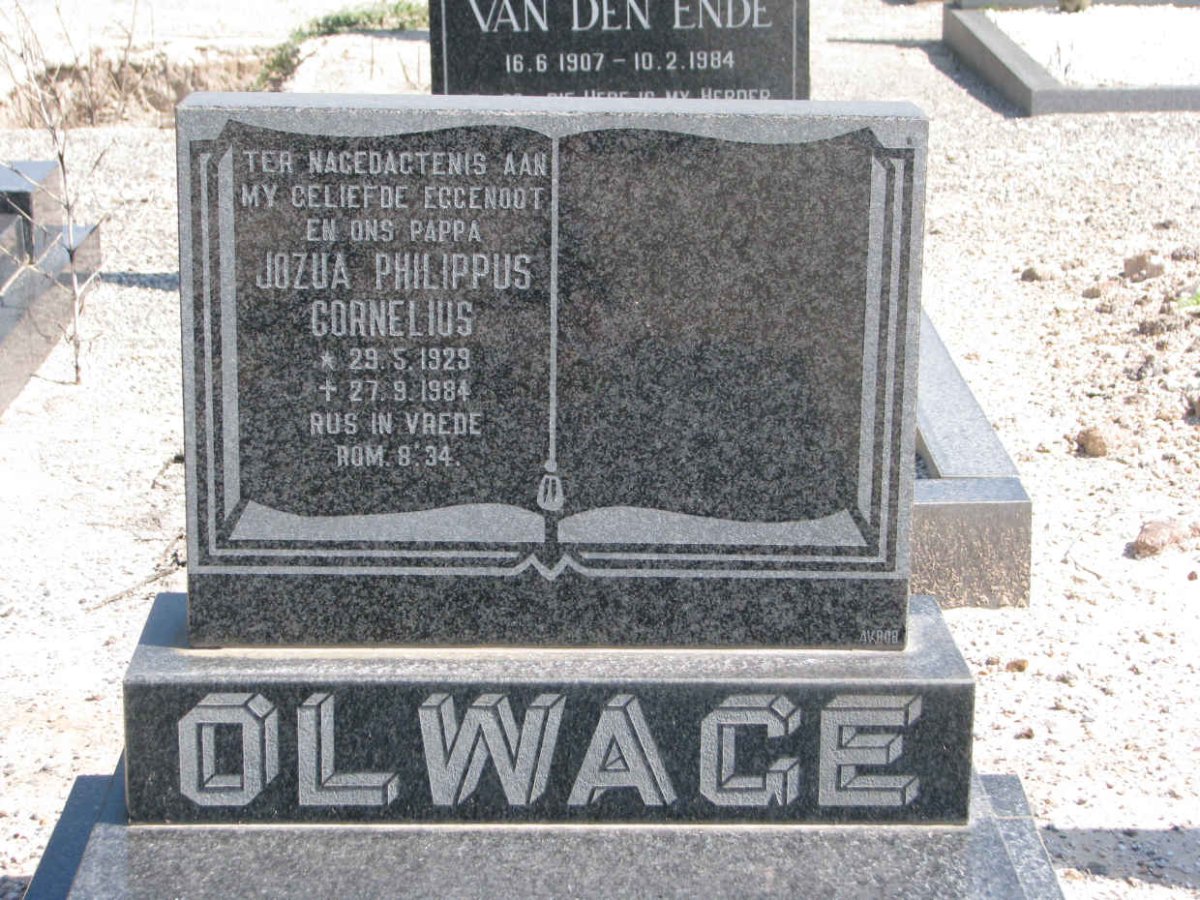 OLWAGE Jozua Philippus Cornelius 1929-1984