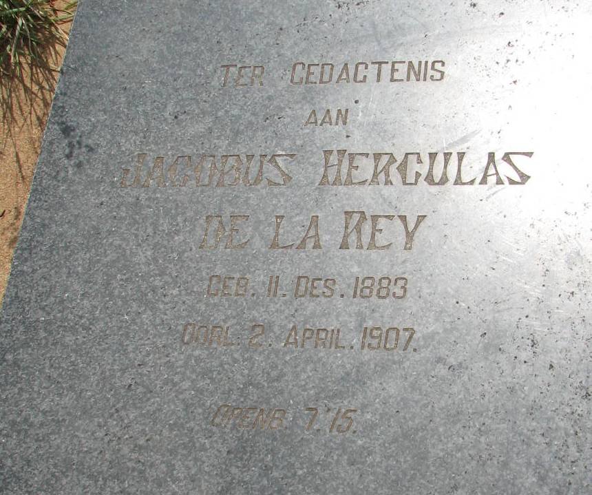 REY Jacobus Herculas, de la 1883-1907
