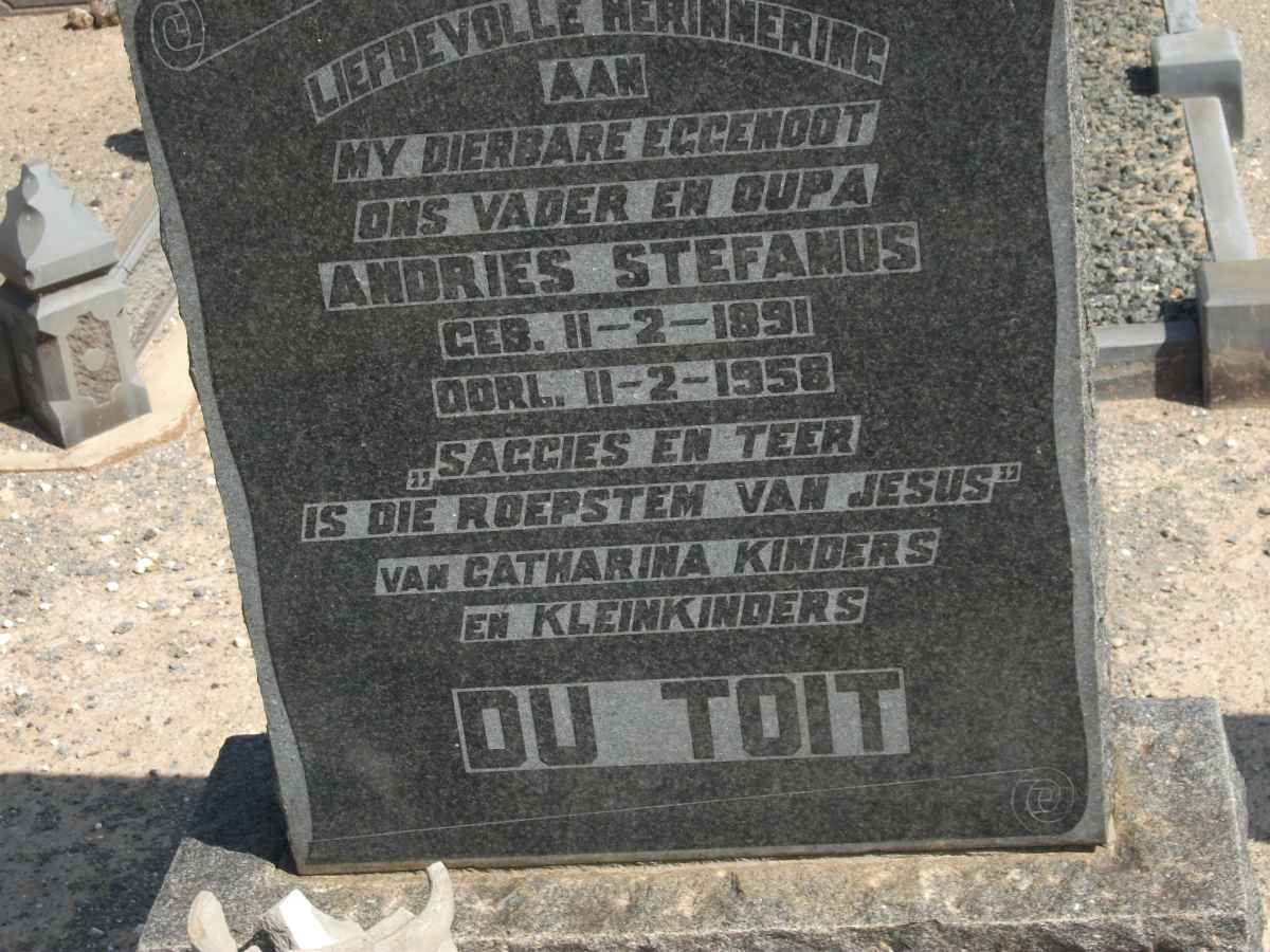 TOIT Andries Stefanus, du 1891-1958
