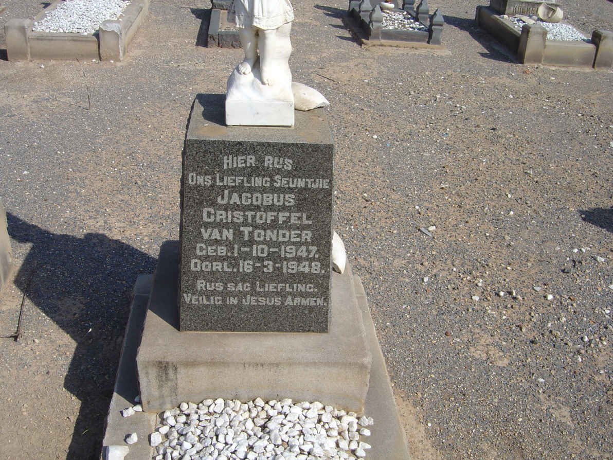 TONDER Jacobus Cristoffel, van 1947-1948