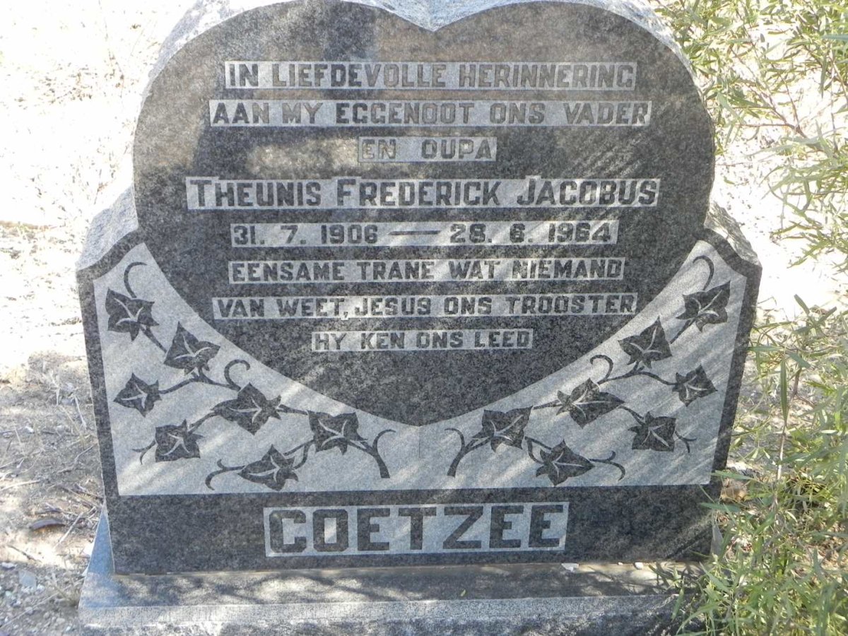 COETZEE Theunis Frederick Jacobus 1906-1964