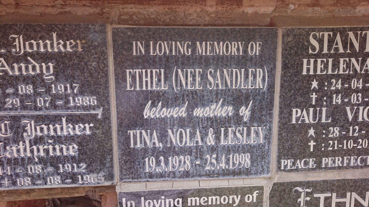 SANDLER Ethel 1928-1998