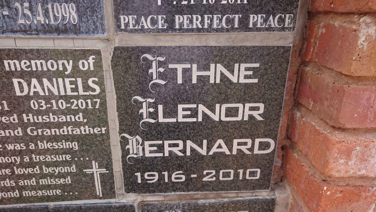 BERNARD Ethne Elenor 1916-2010