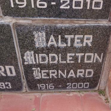 BERNARD Walter Middleton 1916-2000