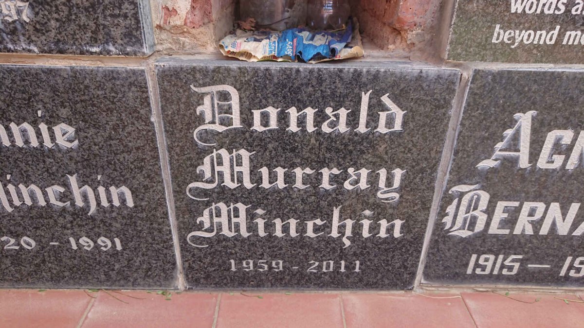 MINCHIN Donald Murray 1959-2011