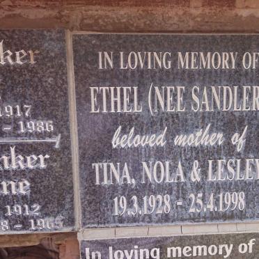 SANDLER Ethel 1928-1998