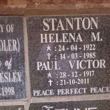 STANTON Paul Victor 1917-2011 & Helena M. 1922-1985