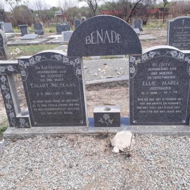 BENADE Tjaart Nicolaas 1883-1964 &amp; Ellie Maria OOSTHUIZEN 18?5-1978