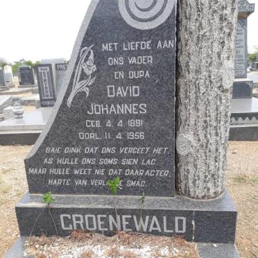 GROENEWALD David Johannes 1891-1956