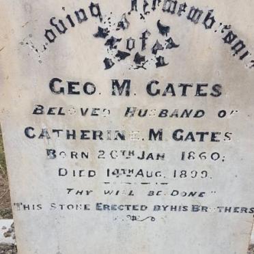 GATES Geo. M. 1860-1899