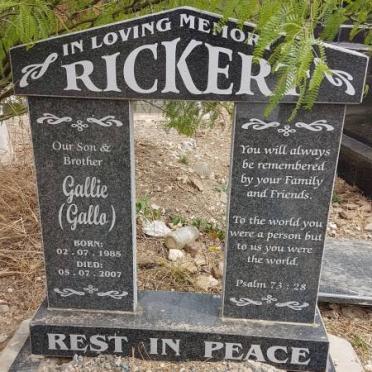 RICKERT Gallie 1985-2007
