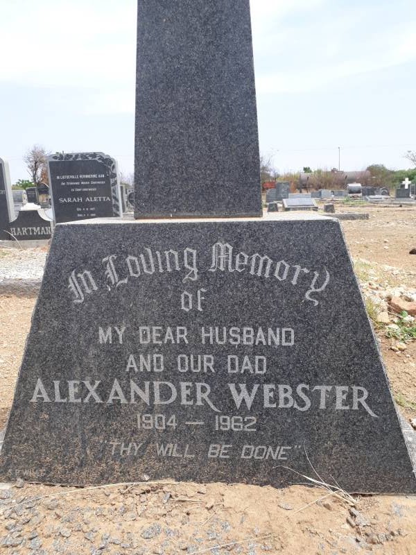 WEBSTER Alexander 1904-1962