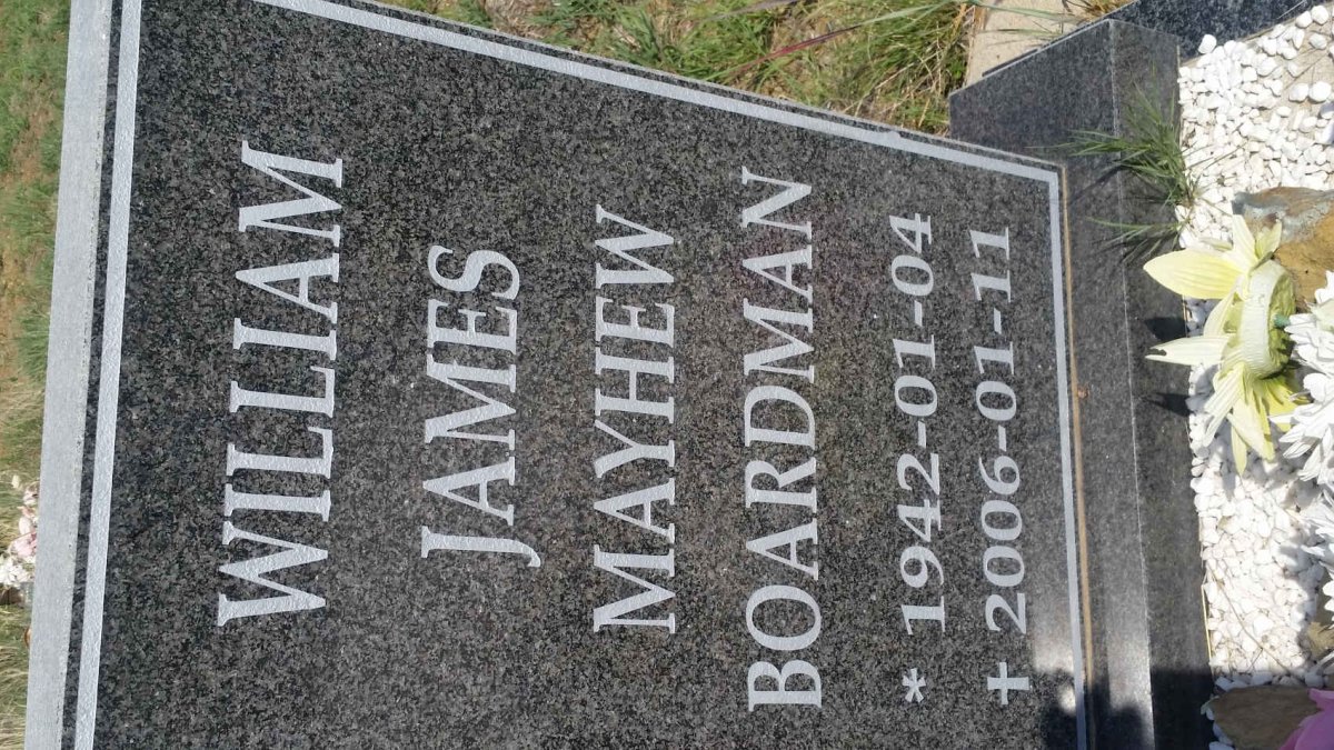 BOARDMAN William James Mayhew 1942-2006