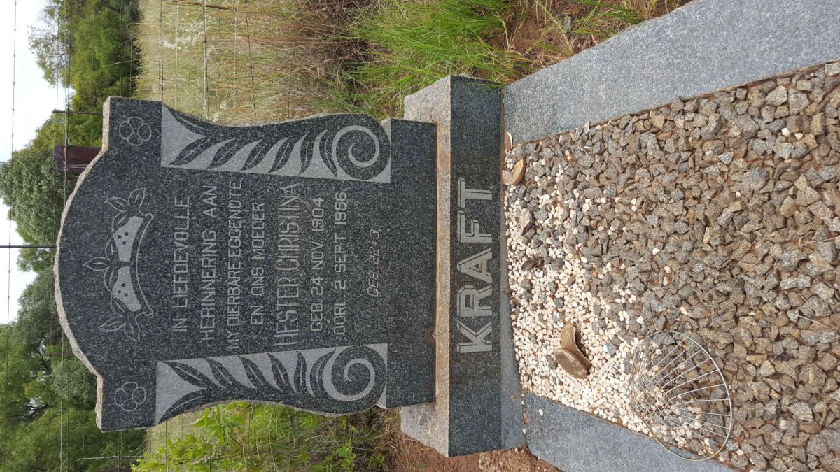 KRAFT Hester Christina 1904-1956