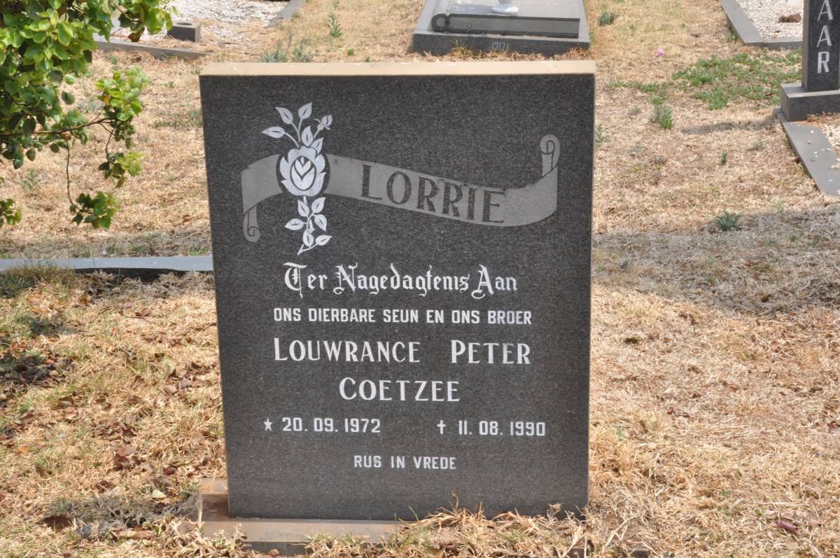 COETZEE Louwrance Peter 1972-1990