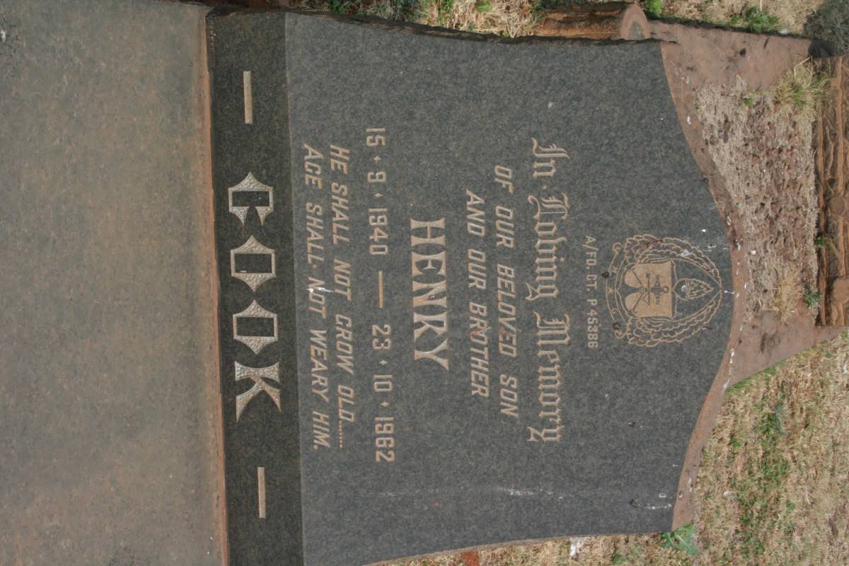 COOK Henry 1940-1962