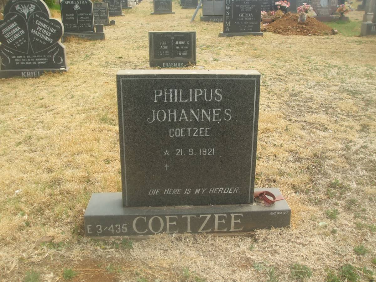 COETZEE Philippus Johannes 1921-2000